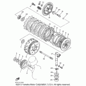 Схема узла: Сцепление Yamaha XV535 Virago