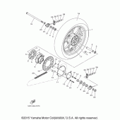Схема вузла: Заднє колесо Yamaha YZF-R3