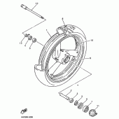 Схема узла: Переднее колесо Yamaha YZF1000R Thunderace