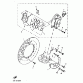 Схема узла: Передний тормозной суппорт Yamaha YZ400