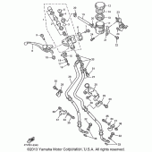 Схема вузла: Передній гальмівний циліндр Yamaha YZF600R Thundercat