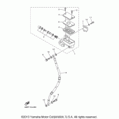 Схема узла: Передний тормозной цилиндр Yamaha XV250 V-Star
