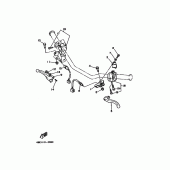 Схема узла: Пульт управления рулевой и Рычаг Yamaha XT225 XT225