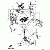 Схема вузла: Паливний бак Yamaha TW200