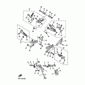 Схема вузла: Підніжки та підставка Yamaha YZF-R6/ YZF600 R6