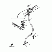 Схема вузла: Передній гальмівний циліндр Yamaha XT350 XT350