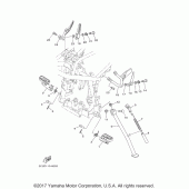 Схема вузла: Підніжки та підставка Yamaha XT250 XT250
