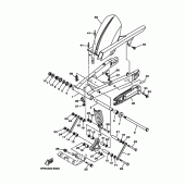 Схема вузла: Задній важіль та Підвіска Yamaha TDM900