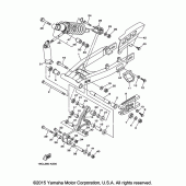 Схема вузла: Задній важіль та підвіска Yamaha TTR125 TT-R125