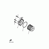 Схема вузла: Фільтр масляний Yamaha XV400 Virago