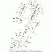 Схема вузла: Рульовий механізм Yamaha XVS650 V-Star Custom