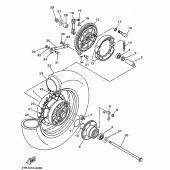 Схема вузла: Заднє колесо Yamaha XVS650 Drag Star