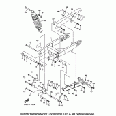 Схема вузла: Задній важіль та підвіска Yamaha XVS1300 V-Star Tourer
