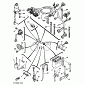 Схема узла: Электрическое оборудование 1 Yamaha XT350 XT350
