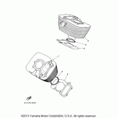 Схема узла: Цилиндр Yamaha XV250 V-Star