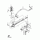 Схема вузла: Задній гальмівний циліндр Yamaha YZF-R6/YZF600 R6