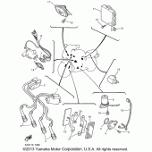 Схема вузла: Електроустаткування (1) Yamaha YZF600R Thundercat