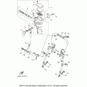 Схема узла: Передний тормозной цилиндр Yamaha XV1600 Road Star Silverado