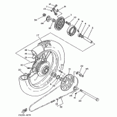 Схема вузла: Заднє колесо Yamaha XT125