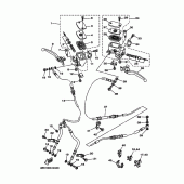 Схема вузла: Передній гальмівний циліндр Yamaha XP500 T-MAX