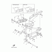 Схема вузла: Задний рычаг и Подвеска Yamaha TTR110 TT-R110