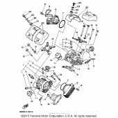 Схема вузла: Головка блоку циліндрів (Без калінії) Yamaha XV250 Route 66