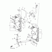 Схема узла: Радиатор и Патрубок системы охлаждения Yamaha WR450F