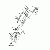 Схема вузла: Вихлопна система Yamaha XT225 XT225