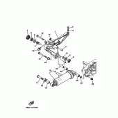 Схема узла: Задний рычаг и Подвеска Yamaha XP500 T-MAX
