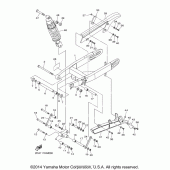 Схема узла: Задний рычаг и Подвеска Yamaha XVS1300 V-Star Deluxe