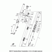 Схема вузла: Вилка передньої осі Yamaha XV1900 Raider
