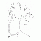 Схема узла: Руль и Тросики Yamaha XVS1300 Midnight Star