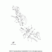 Схема узла: Пульт управления рулевой и Рычаг Yamaha XVS650 V-Star Custom