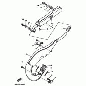 Схема узла: Выхлопная система Yamaha YZ125