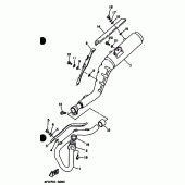 Схема узла: Выхлопная система Yamaha XT225 XT225