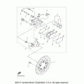 Схема вузла: Задній гальмівний супорт Yamaha YZF-R1 R1S Limited Edition