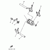Схема узла: Копирный вал и Вилки Yamaha YZ250 YZ250