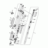 Схема вузла: Вилка передньої осі Yamaha WR250 WR250F
