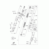 Схема вузла: Вилка передньої осі Yamaha MT03 MT-03