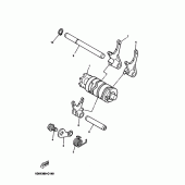 Схема узла: Копирный вал и Вилки Yamaha DT125 DT125R