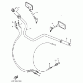 Схема вузла: Кермо та Тросики Yamaha XVS650 Drag Star
