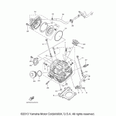 Схема вузла: Головка циліндра Yamaha XT250 XT250