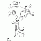 Схема вузла: Паливний бак Yamaha XV750 Virago