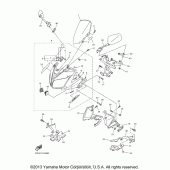 Схема вузла: Облицювальні елементи (1) Yamaha FZ1 FZ1