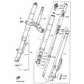 Схема узла: Вилка передней оси Yamaha YZF750 YZF750