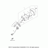 Схема узла: Задний фонарь (Стоп-сигнал) Yamaha XVS650 V-Star Classic