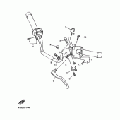 Схема вузла: Пульт управління рульовий та Важіль Yamaha FZ400