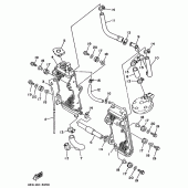 Схема узла: Радиатор и Патрубок системы охлаждения Yamaha YZ125