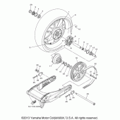 Схема узла: Заднее колесо Yamaha XV1900 Raider SCL