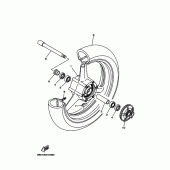 Схема узла: Переднее колесо Yamaha TDM900